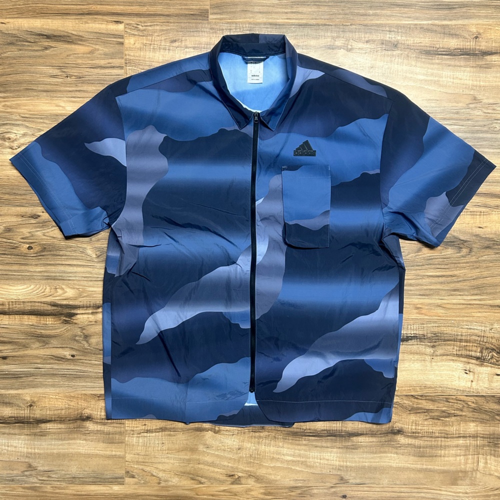 Adidas Nylon Zip Up Shirt